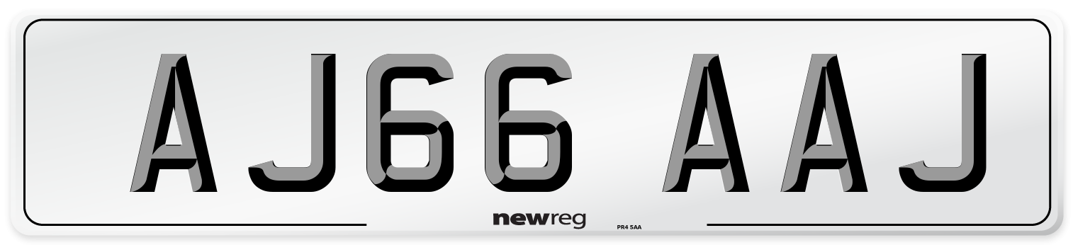 AJ66 AAJ Number Plate from New Reg